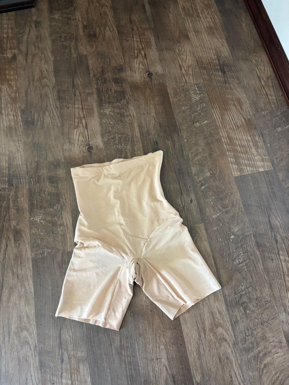 Honeylove High-Waist Shaping Shorts in Beige